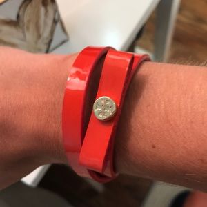 Tory Burch Orange Bow Wrap Bracelet